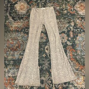 Free People Gray Snake Print Pants